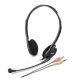 Genius HS-200C dual jack fekete headset