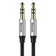 Baseus Yiven 1,5m ezüst-fekete 3.5mm Jack - 3.5mm Jack audio kábel