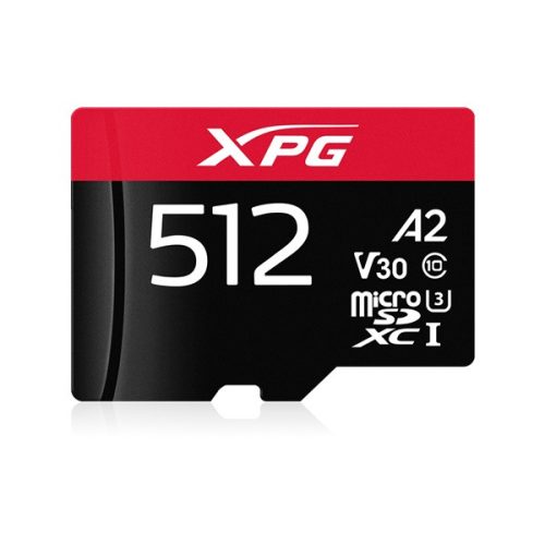 ADATA XPG 512GB SD micro XPG (SDXC Class 10 UHS-I) (AUSDX512GUI3XPGA2-R) gamer memóriakártya