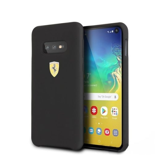 Ferrari Samsung S10 Plus SF fekete szilikon hátlap