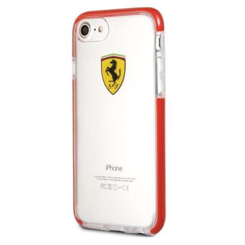 Ferrari iPhone 7 átlátszó/piros fényes hátlap