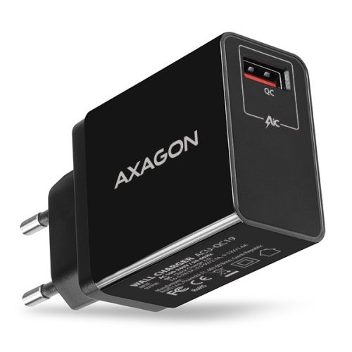 Axagon ACU-QC19 QC3.0 fekete fali töltő