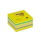 3M Post-it neon kék/zöld 76x76mm 450 lapos öntapadó kockatömb