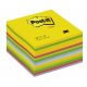 Post-it 76x76mm 450lapos ultra öntapadós szivárványszínű kockatömb