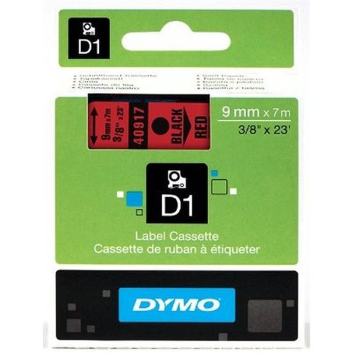 Dymo D1 9mmx7m fekete/piros feliratozógép szalag