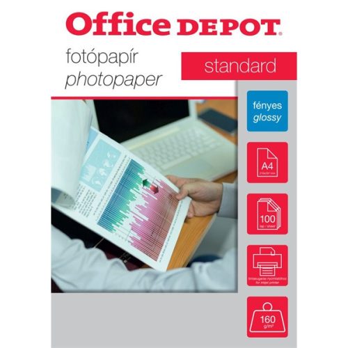 Office Depot Standard A4 160g fényes 100db fotópapír