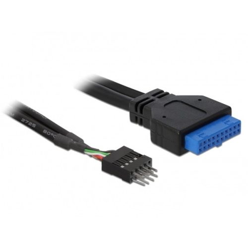 Delock 83095 USB 3.0 19 tűs header anya > USB 2.0 8 tűs header apa kábel