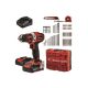 Einhell 4513934 PXC TE-CD 18/40 Li (2x2,0 Ah) akkumulátoros fúrócsavarozó + 69 részes tartozék készlet