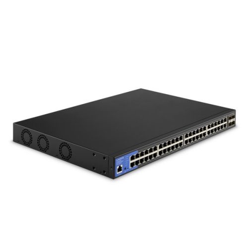 Linksys LGS352MPC 48x GbE PoE+ LAN 4x SFP+ port L3 menedzselhető PoE+ switch