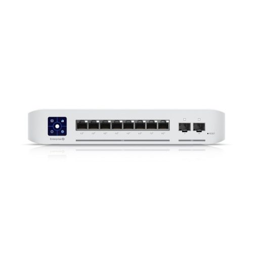 Ubiquiti UniFi USW-Enterprise-8-PoE 8x 2.5GbE Multi-Gigabit PoE LAN 2xSFP+ port L3 menedzselhető switch