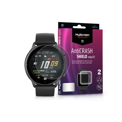 MSP LA-2093 Amazfit GTR 2e AntiCrash Shield Edge3D 2db ütésálló képernyővédő fólia