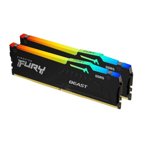 Kingston 32GB/5200MHz DDR-5 (Kit of 2) FURY Beast RGB (KF552C40BBAK2-32) memória