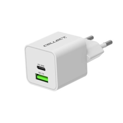 Cellect MTCB-PD30W-W PD30W QC3.0 18W fehér hálózati töltő adapter