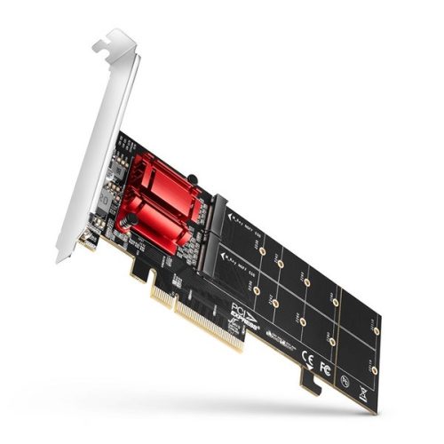 Axagon PCEM2-ND PCI-Express - NVME+M-key/dataswitch/SP/LP M.2 adapter