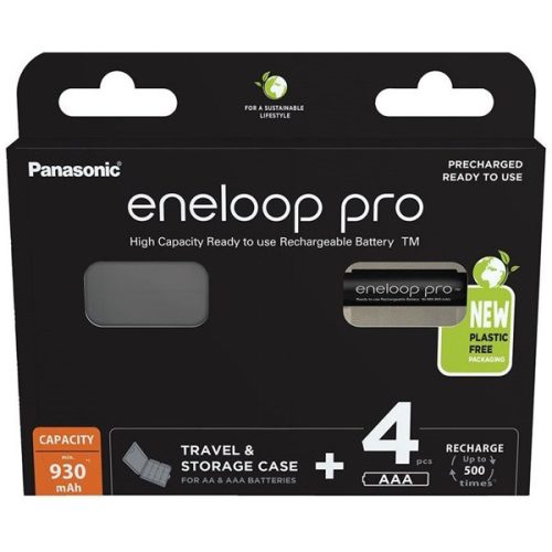 Panasonic Eneloop BK-4HCDEC4BE AAA 930mAh mikro ceruza akku 4db/csomag