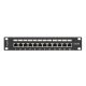 Lanberg PPF5-9012-B 10"/1U 12port Cat5e FTP árnyékolt fekete patch panel