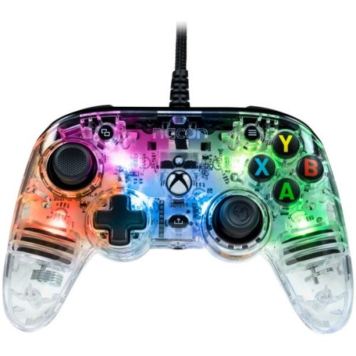 Nacon 2808488 Pro Compact Xbox Series vezetékes átlátszó RGB kontroller