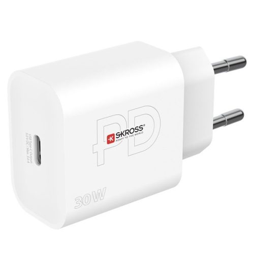 Skross 30W PD USB C fehér gyorstöltő