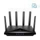 CUDY P5 AX3000 WIFI 6 5G CPE dual nanoSIM Gigabit LAN MESH fekete router