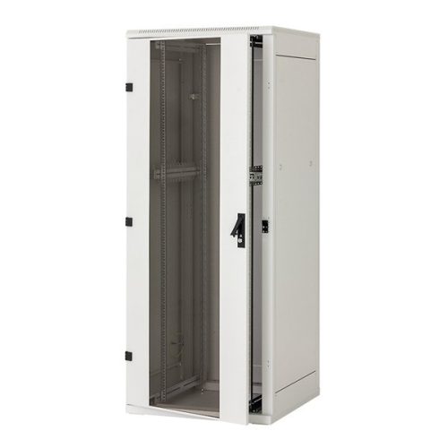 Triton 19" 42U 800x1000 mm Biztonsági üvegajtóval, teherbírás 800kg, fekete álló rack szekrény