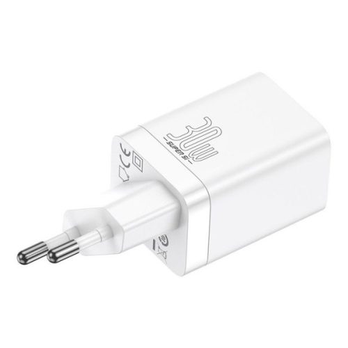 Baseus CCSUPP-E02 Super Si Pro 30W USB/USB C fehér gyorstöltő