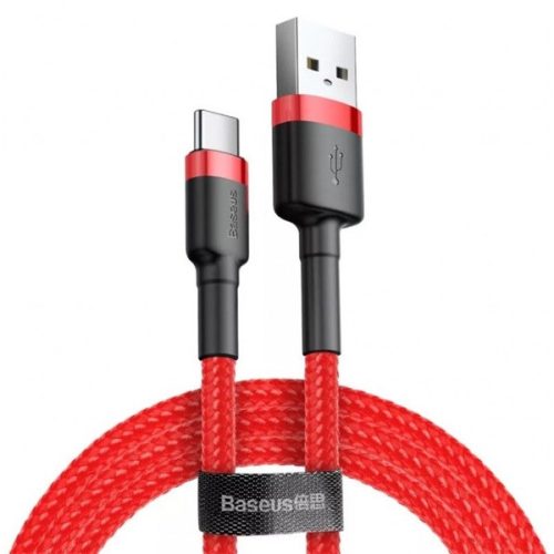 Baseus CATKLF-U09 Cafule 3m 2A USB A/USB C piros adat- és töltőkábel