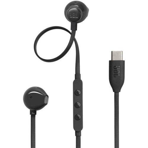 JBL T 305 C BLK vezetékes USB C mikrofonos fekete fülhallgató