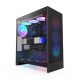 NZXT H7 Flow 2024 RGB  Fekete (Táp nélküli) ablakos ATX ház