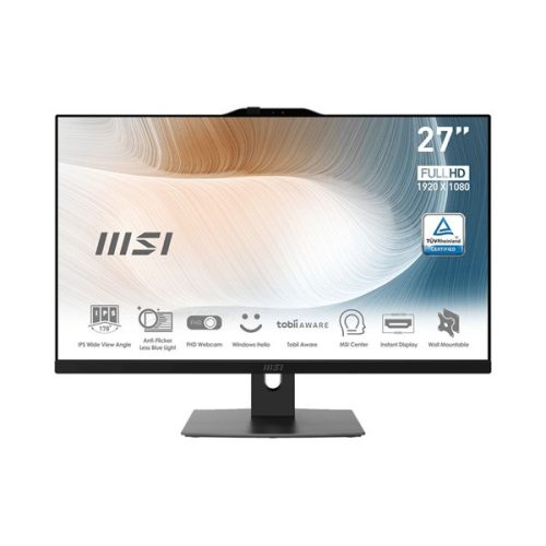 MSI Business Modern AM272P 12M-841XEU 27"FHD/Core i3-1215U/8GB/512GB/fekete All-in-One asztali számítógép