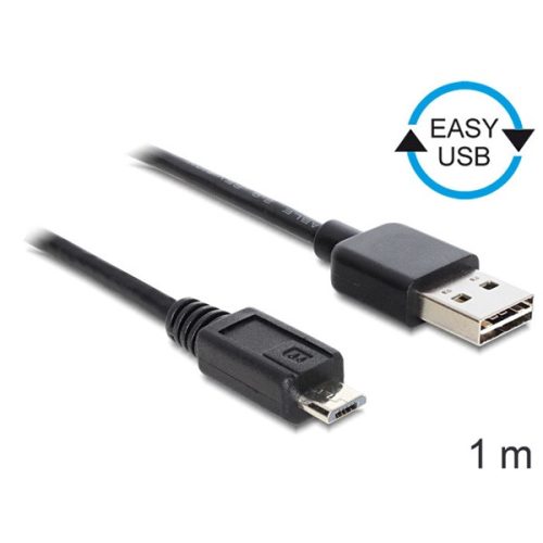 Delock 83366 EASY-USB 2.0 -A apa > USB 2.0 micro-B apa 1 m kábel