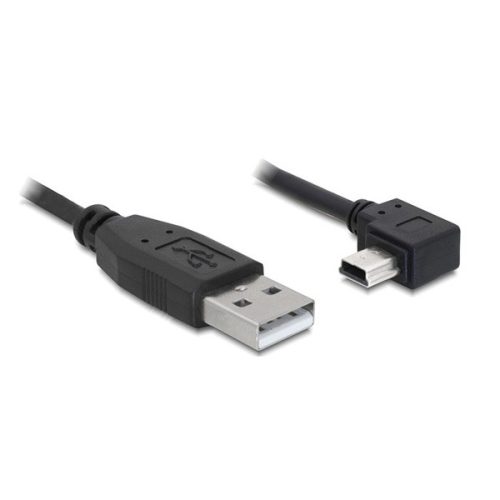 Delock 82683 USB 2.0-A apa - USB mini-B 5 tűs  könyök apa átalakító kábel, 3m