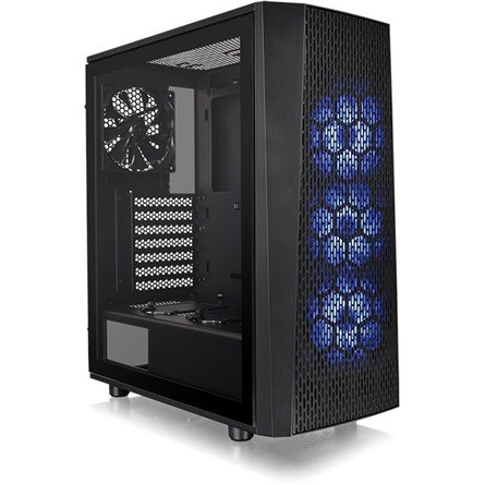 Thermaltake Versa J24 Tempered Glass RGB Edition táp nélküli ablakos Mid Tower számítógépház fekete