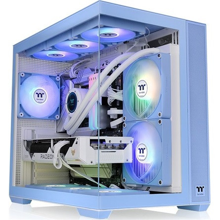 Thermaltake View 380 TG ARGB Hydrangea Blue táp nélküli ablakos Mid Tower számítógépház kék