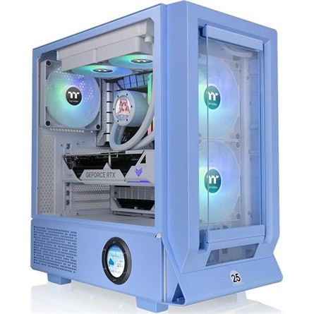 Thermaltake Ceres 350 MX Hydrangea Blue táp nélküli ablakos Mid Tower számítógépház kék